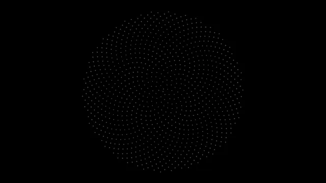 Abstract Particle Sphere Rotating in Dark Space
