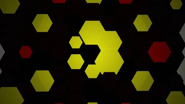 Abstract Yellow Hexagons Motion Graphics 4K