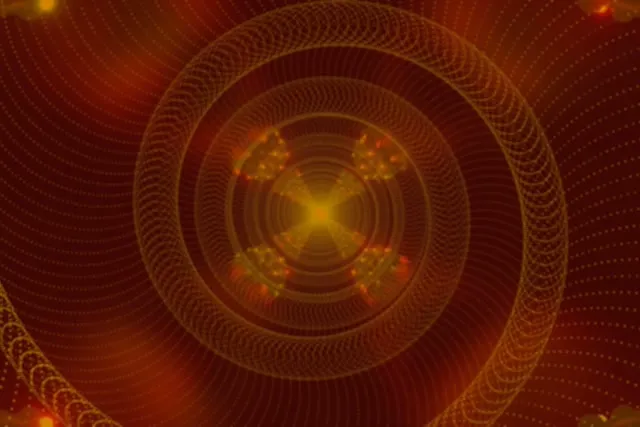 Неоновый туннель золотая спираль вихрь VJ петля 3:2 Surface 60fps заставка