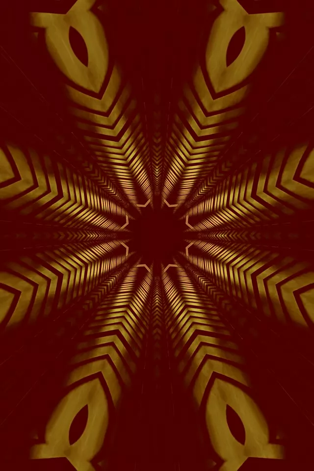 Altın Yıldız Neon Tünel VJ Loop 2:3 Fotoğraf Dikey 60fps Ekran Koruyucu