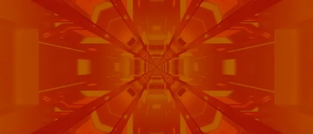 Neon Tunnel Golden Symmetry Vortex Vj Loop 21:9 Ultrawide 60fps Screensaver