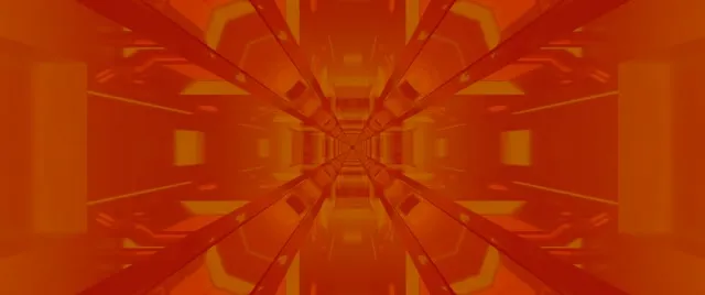 Neon Tunnel Golden Symmetry Vortex Vj Loop 2.39:1 Cinemascope 60fps Screensaver