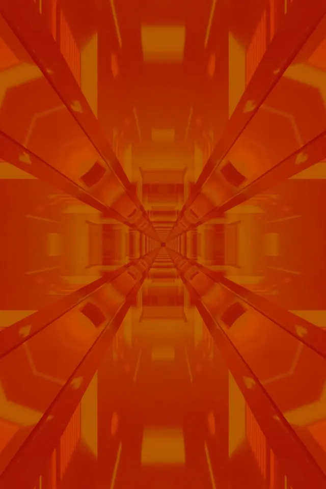 Neon Tünel Altın Fraktal Girdap 2:3 Fotoğraf Dikey 60fps Ekran Koruyucu VJ Loop