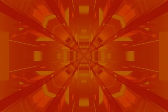 Túnel de Neón Dorado VJ Loop Caleidoscopio Espejo 3:2 Surface 60fps Salvapantallas