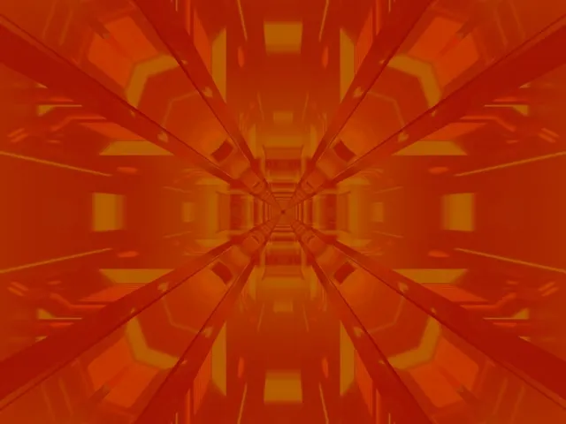 Neon Tunnel Golden Kaleidoscope Vj Loop 4:3 Classic 60fps Screensaver