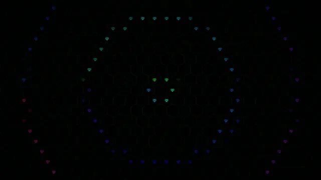 Animated neon hearts 4K looping background for digital displays