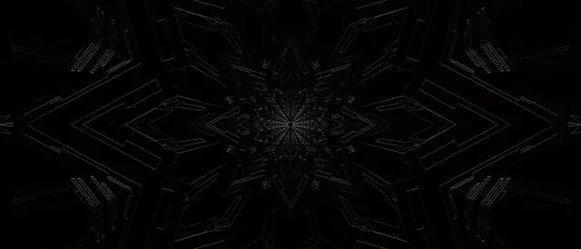 Neon Tunnel Dark Fractal Star 21:9 Ultrawide 60fps Screensaver Vj Loop