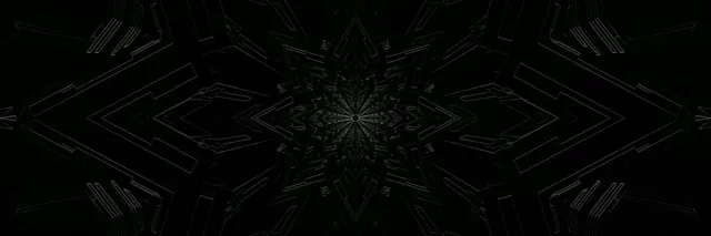 Neon Tunnel Dark Kaleidoscope Star Burst 3:1 Triple Wide 60fps Screensaver Vj Loop