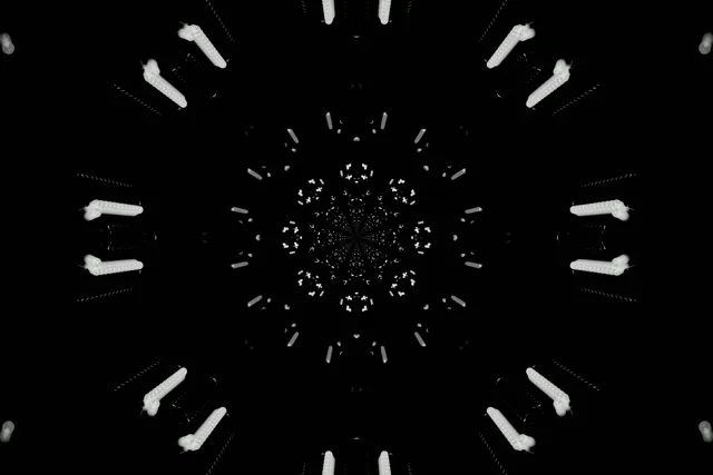 מנהרת נאון פרקטל קליידוסקופ פרץ VJ Loop 3:2 Surface 60fps שומר מסך