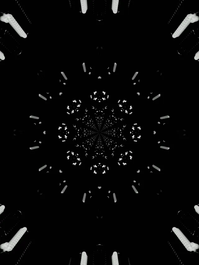 Неоновый туннель фрактальное сердце калейдоскоп VJ Loop 3:4 iPad портрет 60fps заставка