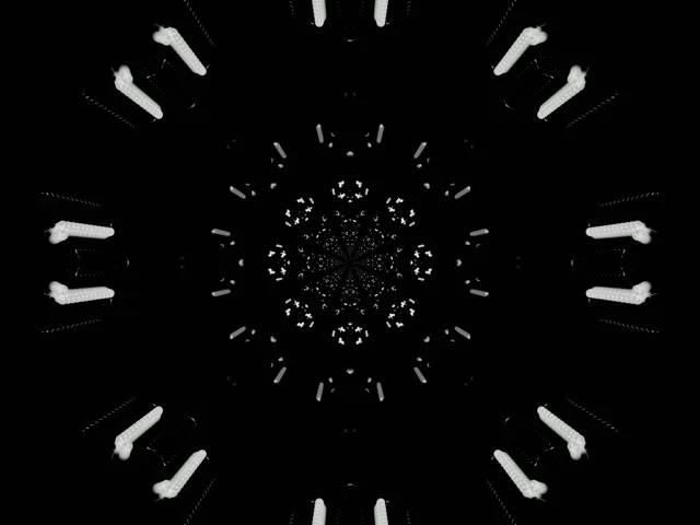 Neon Tunel Fraktalni Kaleidoskop Prasak VJLoops 4:3 Klasični 60fps Čuvar Ekrana