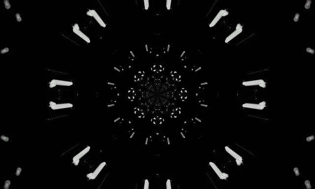 Neonový Tunel Fraktálová Sněhová Vločka Výbuch VJLoops 5:3 Wide 60fps Spořič obrazovky