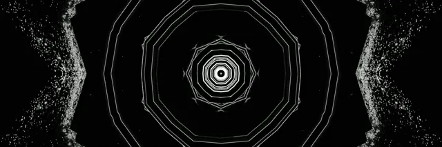Neon Tunnel Decagon Vortex VJ Loop 3:1 Triple Wide 60fps Screensaver
