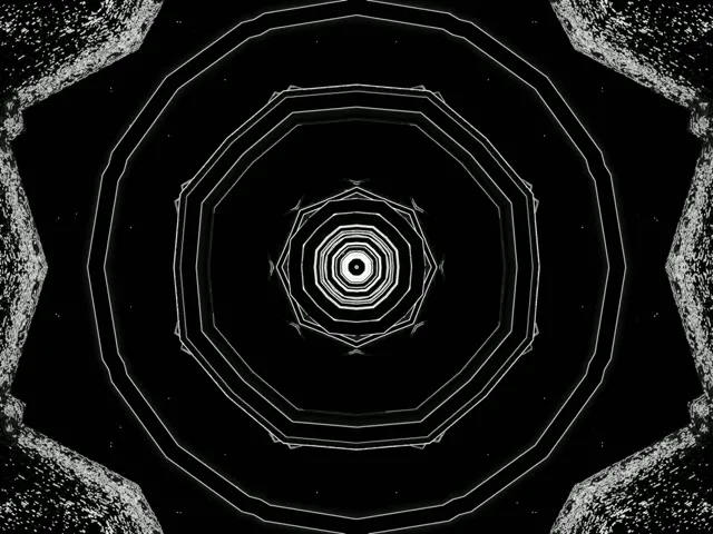 Screensaver Terowong Neon Pusaran Dekagon 4:3 Klasik 60fps VJLoops