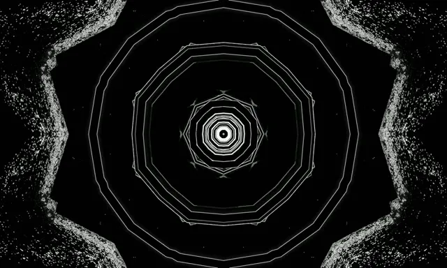 Screensaver Terowong Neon Pusaran Dekagon 60fps 5:3 Lebar VJLoops