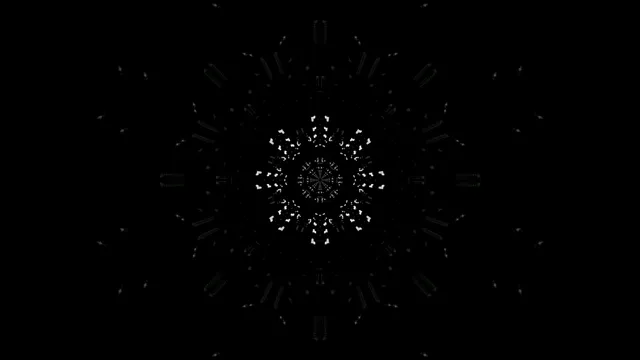 黒 ネオントンネル スクリーンセーバー 4K UHD 60fps VJLoops