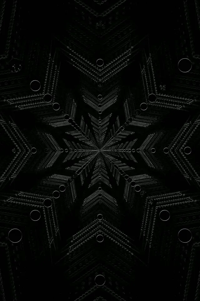 Dark Star Fractal Neon Tunnel VJ Loop 2:3 Photo Portrait 60fps Screensaver