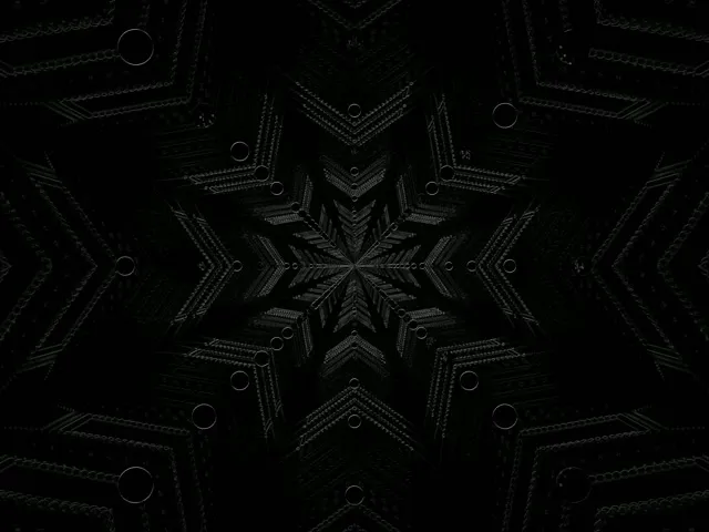 Neon Tunnel Dark Star Kaleidoscope Vj Loop 4:3 Classic 60fps Screensaver