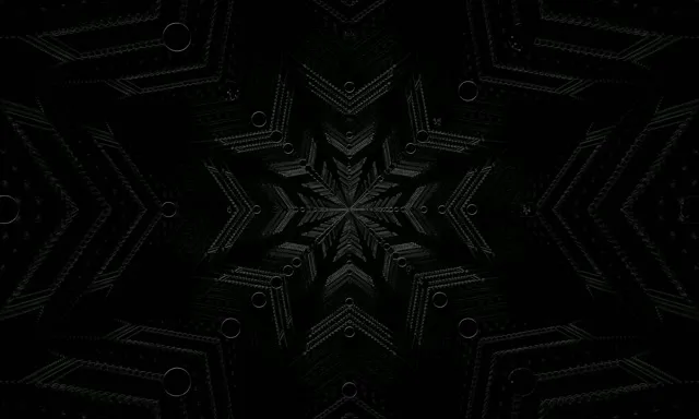 Neon Tunnel Dark Fractal Star 5:3 wide 60fps Screensaver Vj loop