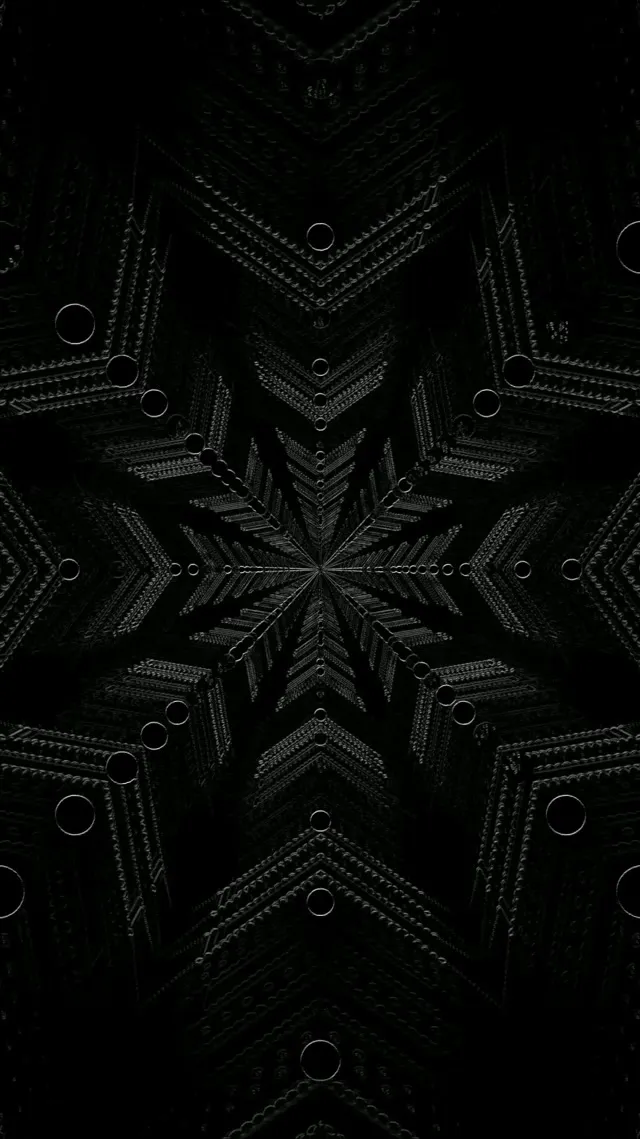 Neon Tunnel Dark Fractal Star Vj Loop 9:16 Reels 60fps Screensaver