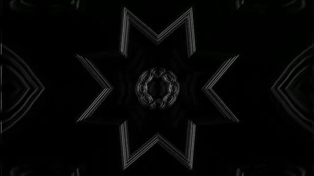 Zwarte Ster Mandala Neon Tunnel 4K UHD 60fps Schermbeveiliging VJ Clip