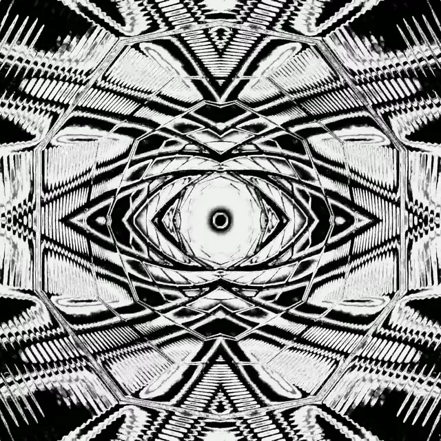 Juoda Balta Akies Neoninės Šviesos Tunelis Ekrano Užsklanda 1:1 Square 60fps Vj Loop