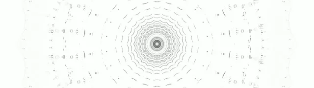 Juodas Baltas Geometrinis Mandala Tunelis VJLoops - Abstraktus Hipnotinis Judėjimas Fo...