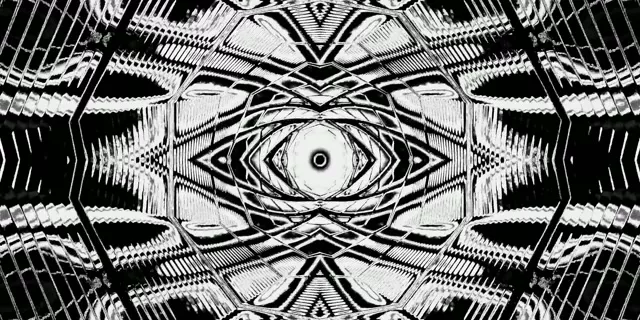 Svart Vit Neon Tunnel Öga Skärmsläckare VJ Loop 2:1 Univisium 60fps