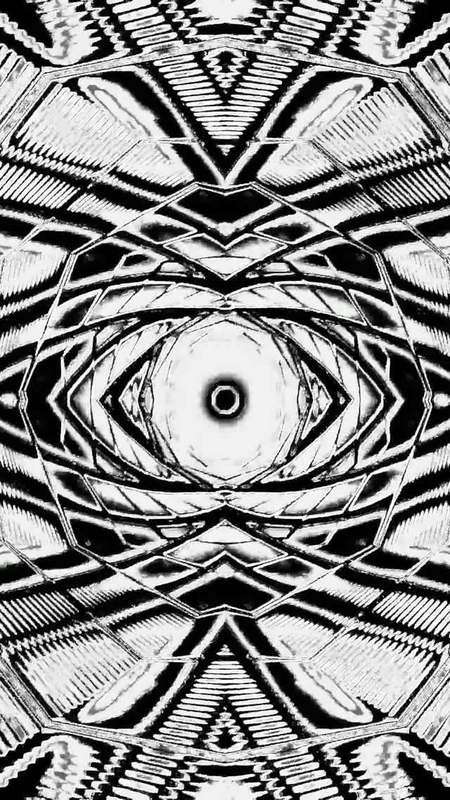 Черно-Белый Неоновый Туннель Глаз Вихрь Заставка 60fps 9:16 Reels Vj Loop