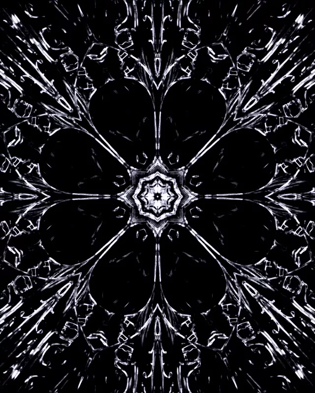 Túnel Neón Branco Negro Calidoscopio Protector de Pantalla 60fps 4:5 Instagram Vj Loop