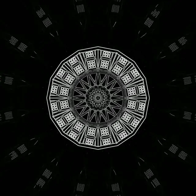 Neonový Tunel Kaleidoskop Mandala VJ Loop 1:1 Square 60fps Spořič
