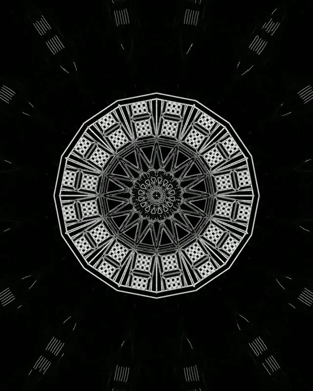 Neono Tunelis Mandala Žvaigždės Sprogimas VJ Loop 4:5 Instagram 60fps Ekrano Užsklanda