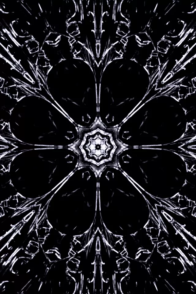 ブラックホワイト ネオントンネル スクリーンセーバー 2:3 フォトポートレート 60fps VJLoops