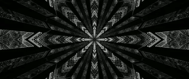 Crno-Beli Neon Tunel Čuvar Ekrana 2.39:1 Cinemascope 60fps VJLoops