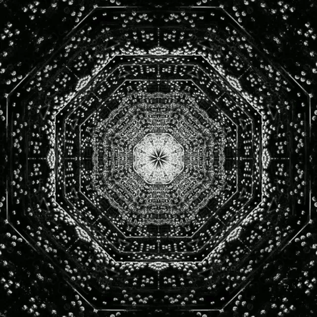 تونل نئون گردباد هشت‌ضلعی فرکتال | VJ Loop | 1:1 Square | 60fps محافظ صفحه