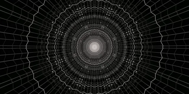 Neon Tunnel Spider Web Vortex VJ Loop 2:1 Univisium 60fps Screensaver