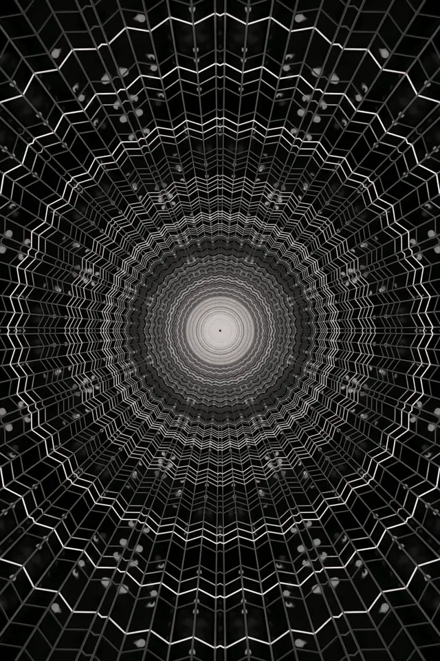 Túnel de Neón Vórtice Telaraña VJ Loop 2:3 Photo Portrait 60fps Salvapantallas