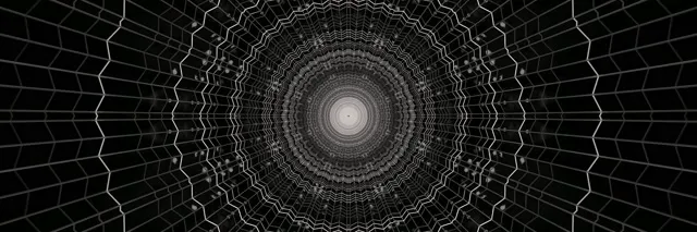 Neon Tunnel Spider Web Vortex VJ Loop 3:1 Triple Wide 60fps Screensaver