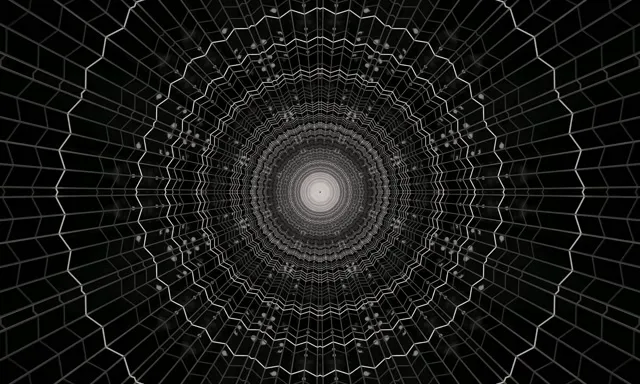 VJ Loop neonový tunel pavoučí síť vír 5:3 wide 60fps spořič obrazovky