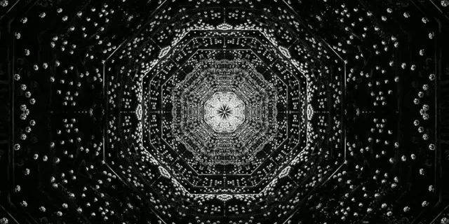 Neon Tunnel Octagon Fractal VJ Loop 2:1 Univisium 60fps Screensaver