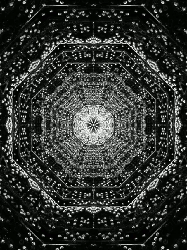 Túnel de Neón Fractal Octágono VJLoops 3:4 iPad Vertical 60fps Salvapantallas