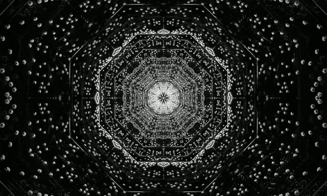 Fraktálový Osmihran Neonový Tunel VJLoops 60fps 5:3 Wide Spořič obrazovky