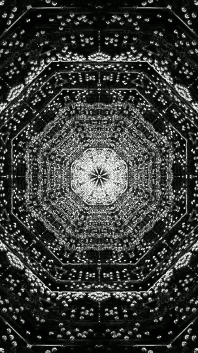 Neon Tunnel Fractal Octagon VJ Loop 9:16 Reels 60fps Screensaver