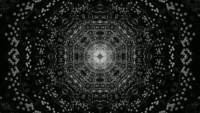 מנהרת ניאון שחור לבן שומר מסך 4K UHD 60fps VJ Loop