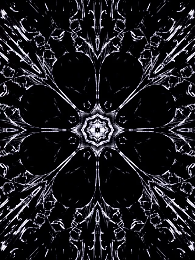 Tunnel Neon Bianco Nero Fiocco di Neve Screensaver 3:4 iPad Portrait 60fps VJ Loop