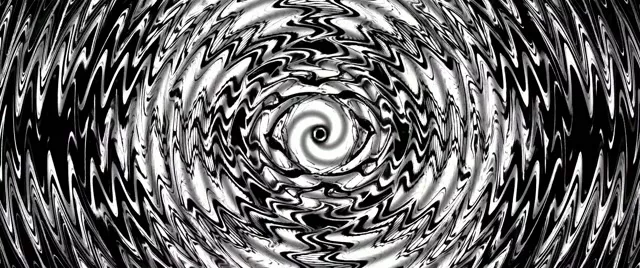Neon Tunnel B&W Swirl Vortex VJ Loop 2.39:1 Cinemascope 60fps Screensaver