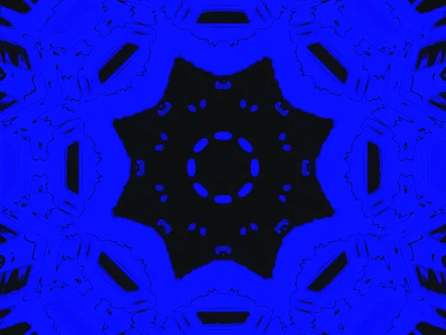 Modrý černý neonový tunel kaleidoskop 4:3 klasický 60fps spořič obrazovky VJ loop