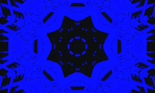 파란색 검은색 네온 터널 만화경 화면보호기 5:3 와이드 60fps VJLoops