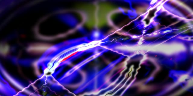 Blue Electric Neon Tunnel VJ Loop 2:1 Univisium 60fps Motion Background Screensaver