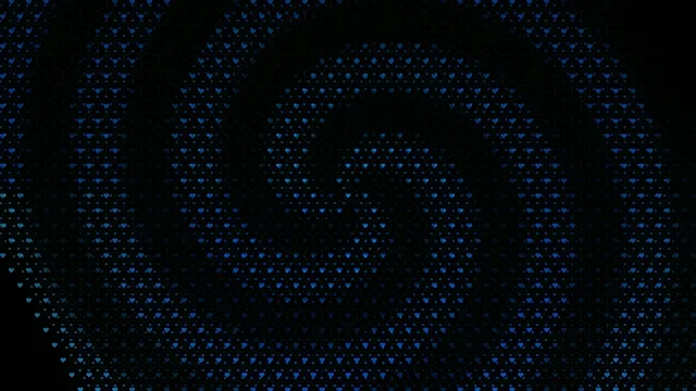 Blue Heart Particles Flowing on Black Background 4K